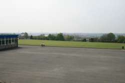 High Lane - view across playing fields to Port Vale ground - 2007 by Alan J Jones - use magnify for a larger picture