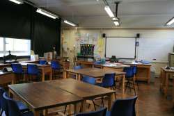 High Lane - Interior of old Senior Chemistry lab - 2007 by Alan J Jones - use magnify for a larger picture