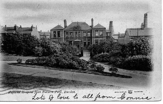Postcard of Haywood Hospital c 1902 - use magnifier for a larger picture