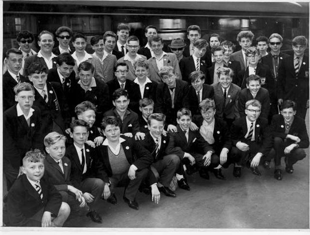 1963 School Holiday in France at Stoke station group 1